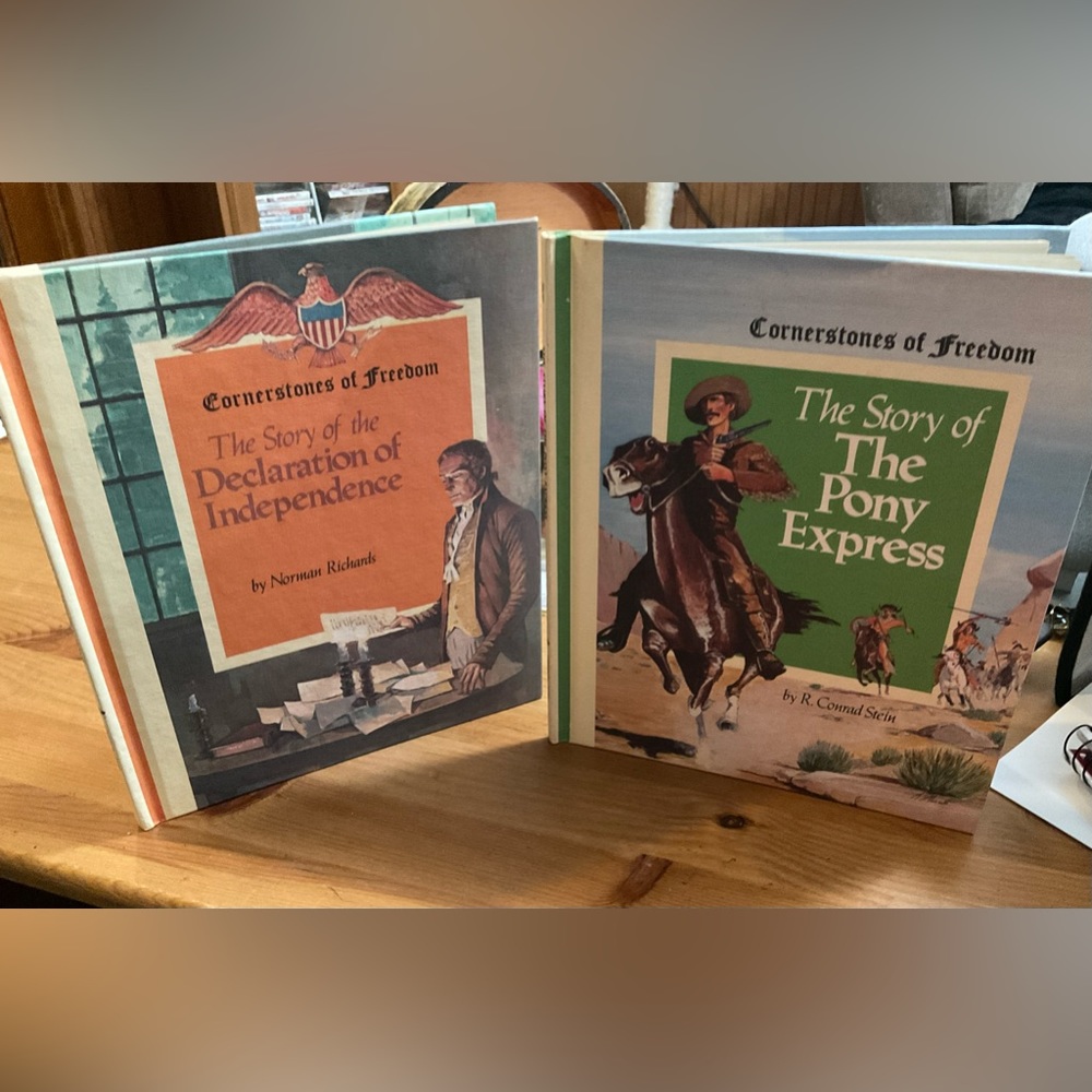 Pony Express n Declarations of Independence books are the weekly reader series.